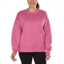 NWT CHAMPION 1732092 PINK CREW NECK LADIES' SUEDED SWEATSHIRT SZ M G657