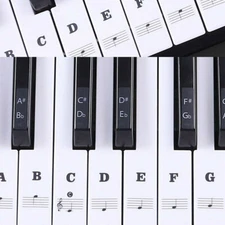 Beginner Music Keyboard Piano Stickers  37/49/54/61/88  Keys Set