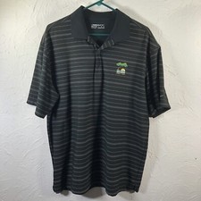 Nike Mens Polo Shirt Size L Black Dri-Fit Short Sleeve Golf Modern Fit