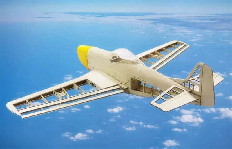 RC Plane Balsa Laser Cut Accessories Skin Wood Airplane Model P51 Kit Hardware - Image 4 of 4