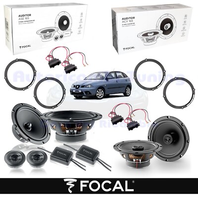 Lautsprecher Vorderseite + Post Focal Auditor ASE165+ACX165 für Seat Ibiza 6L