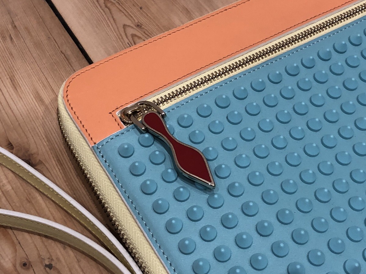 Christian Louboutin - クリスチャン ルブタン iPad mini ケース Christian Louboutin Cris Spiked Mini Ipad Case Blue and Peach