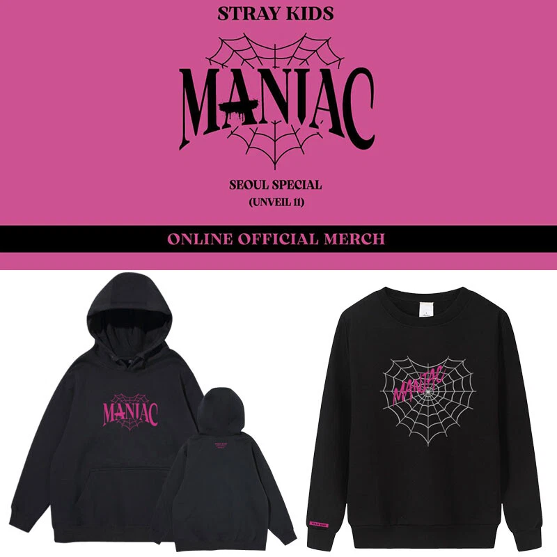 Felpa con cappuccio Stray Kids MANIAC pullover Straykids MANIAC Tour  Collection