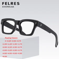 Men Women Thick Frame Reading Glasses Blue Light Blocking Fashion Glasses