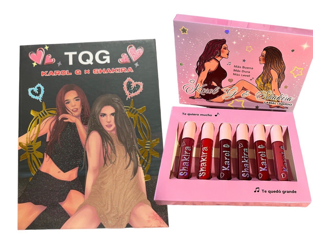 NEW Karol G & Shakira 117 Color Beauty Book + 6pc Matte Liquid Lip