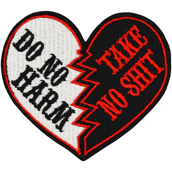 Lustiger Patch Herz AufnäHer Mit Spruch Sticker AufbüGler Applikation 70X70Mm-image
