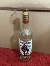 Captain Morgan Autographed Signed Empty Bottle Bryan Trottier Penguins RARE