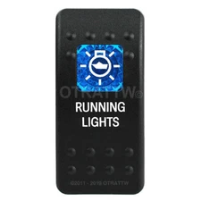 OTRATTW Carling Technologies Contura II Rocker Switch, RUNNING LIGHT, BLUE LENS
