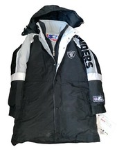 Oakland Raiders Los Angeles Raiders Starter Parka Trench Coat Jacket With Tags