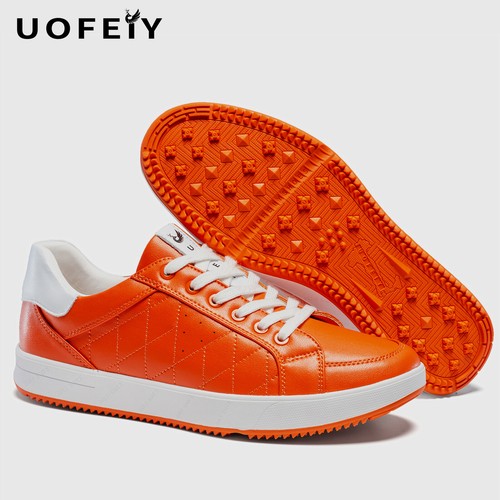 U.OFEIY Gentleman Colorful G2 Men's Spikeless Golf Shoes Leather Fashion Sneaker - Picture 12 of 60