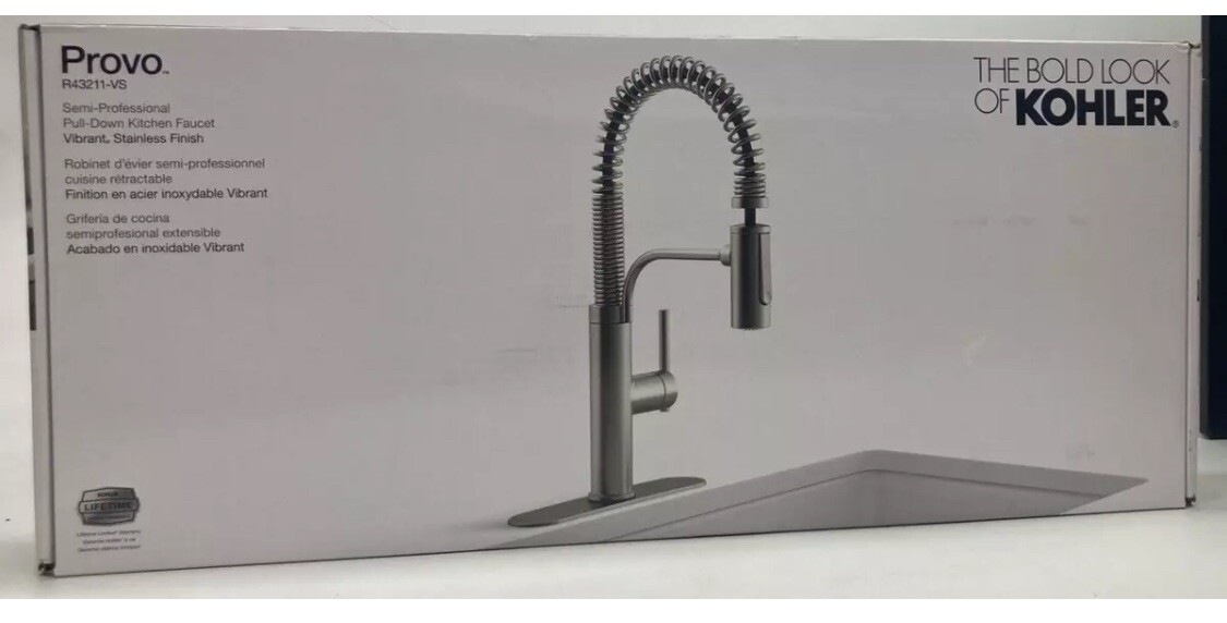 KOHLER 1085211-VS Side Spray Assembly – Vibrant Stainless Finish – Genuine OEM Replacement For Select KOHLER Kitchen Faucets