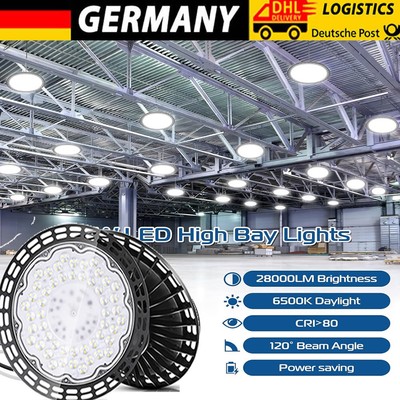 100-300W UFO LED Hallenbeleuchtung Industrielampe High bay Hallenstrahler Lampe