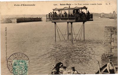 CPA Smaragdküste - St-MALO - Die rollende Brücke bei Flut (226677)