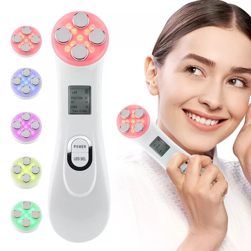 Facial Mesotherapy RF 5 LED Photon Face Lifting Tighten Wrinkle Removal Massager - Picture 3 of 24