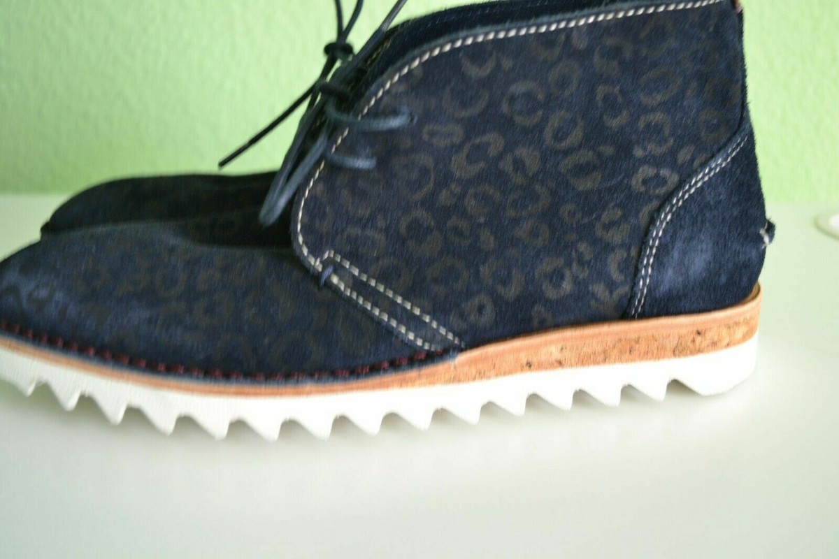 Paul Smith Jeans Suede Leather Lace-Up Chukka Boot Navy Blue Mens‎ Size 41 EU Paul Smith Leather Upper Blue Dress Shoes for Men for sale  main image 2