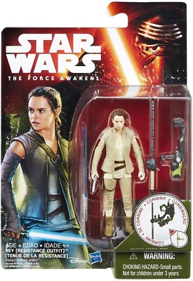 Hasbro Star Wars The Force Awakens REY (RESISTANCE OUTFIT) 3.75'' figure NEW