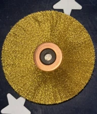 Weiler 3” Platers Wire Wheel Brush Crimped Brass Bristle 22021       ONE BRUSH