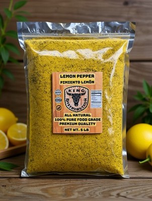 5 Lb Lemon Pepper Seasoning -all Natural &  delicious King Distribution