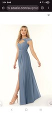 Womans Azazie Cicely Dress Dusty Blue 353725 Size Sm 0