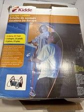 Kidde Fire Escape Ladder 3-Story Rope Ladder Extends to 25-Feet Anti-Slip Rungs