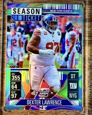 📈Dexter Lawrence #’d 4/4 📈 Rare Marble 2024 SSP  Season Ticket NY Giants 