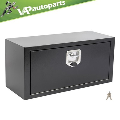 30''x12''x14'' Storage Tool Box 2x Chain + 1x Lock For Truck / Garage / RV