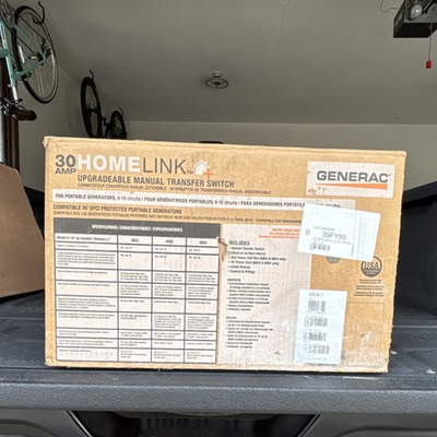 #ad Generac Homelink 30 Amp Manual Transfer Switch Kit 6854 1 with Power Inlet Box $449.00