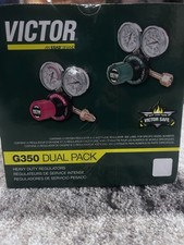 Victor AN ESAB Brand G3350 540/510  Dual Pack Heavy Duty Regulators  New In Box