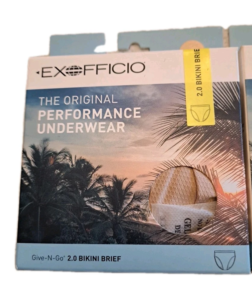 Nuevo 2 pares de calzoncillos de bikini para mujer ExOfficio Give-N-Go 2.0 XL Buff y lavanda Foto 3 de 4
