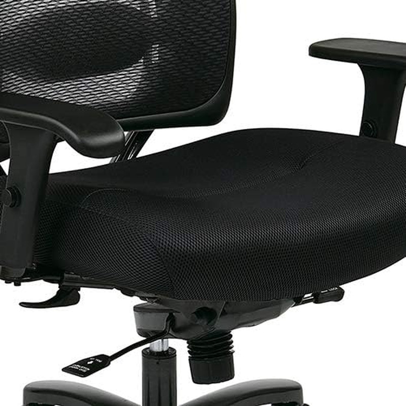 Big & Tall Ergonomic Office Chair, 400 lb Limit, Thick Padded Seat, Black
