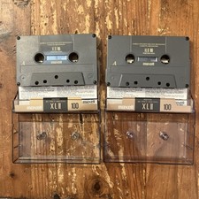 2 Maxell XL II 100 Minute High Bias Used Blank Cassette Tapes