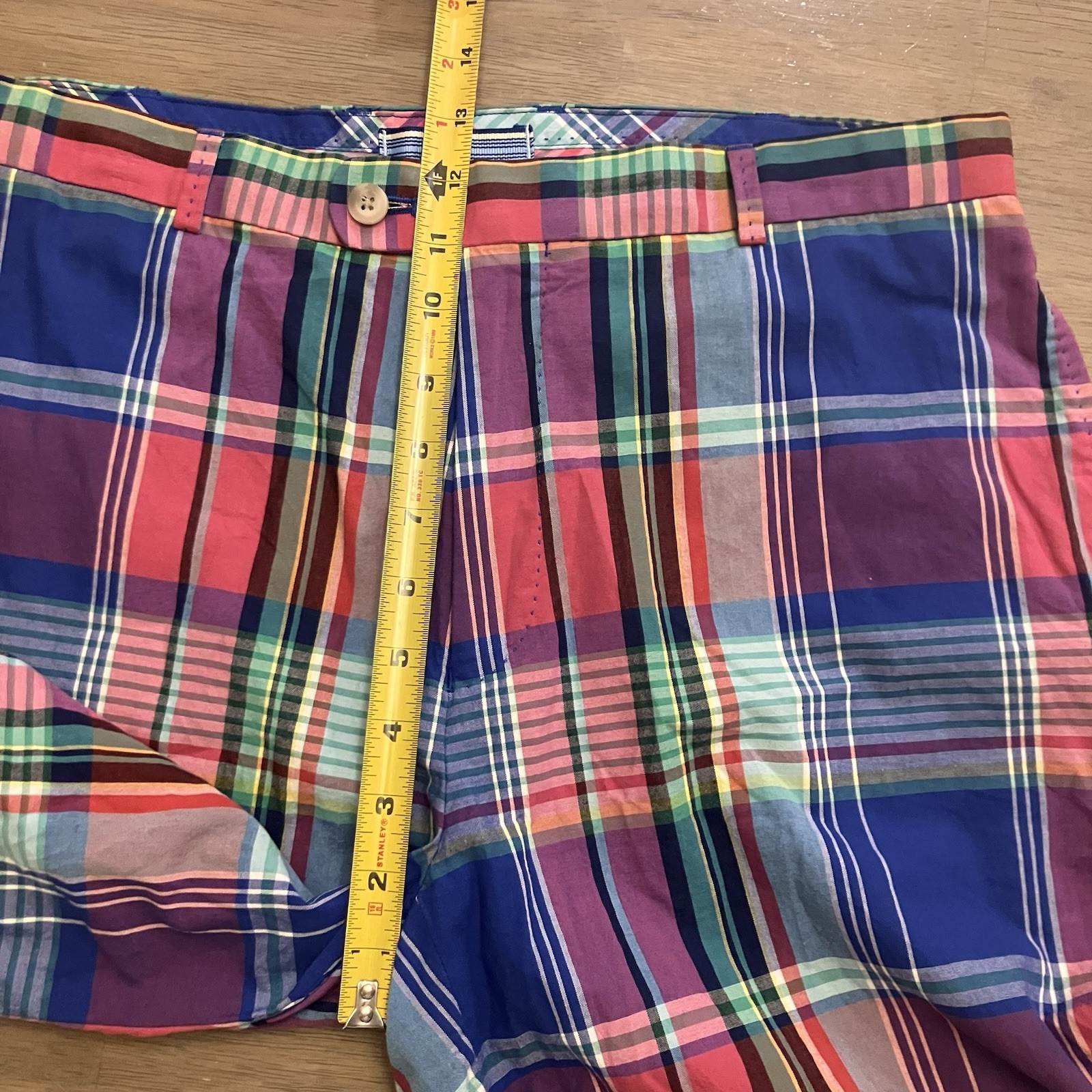 Peter Millar Men’s 34 Plaid Patchwork Flat Front … - image 7