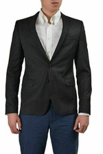 Versace Jeans Black Two Buttons Men's Blazer US 38 IT 48
