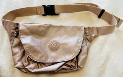 Kipling Arvin Waist Pack Bum Bag Pack Fanny Pack Metallic Rose Gold EUC