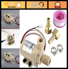 12V Solar Hot Water Heater Circulation Pump - Low Noise, 3M Head, 2.1GPM Flow