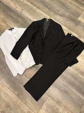 Boys Suit - Pants, Jacket, Shirt, Black Size 18