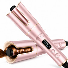 Automatic Hair Curler LCD 1" Rotating Barrel 4 Heat Settings Dual Voltage Wand