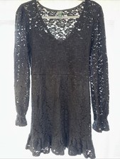 Wild Fable Women s Medium Black Lace Longsleeve Dress
