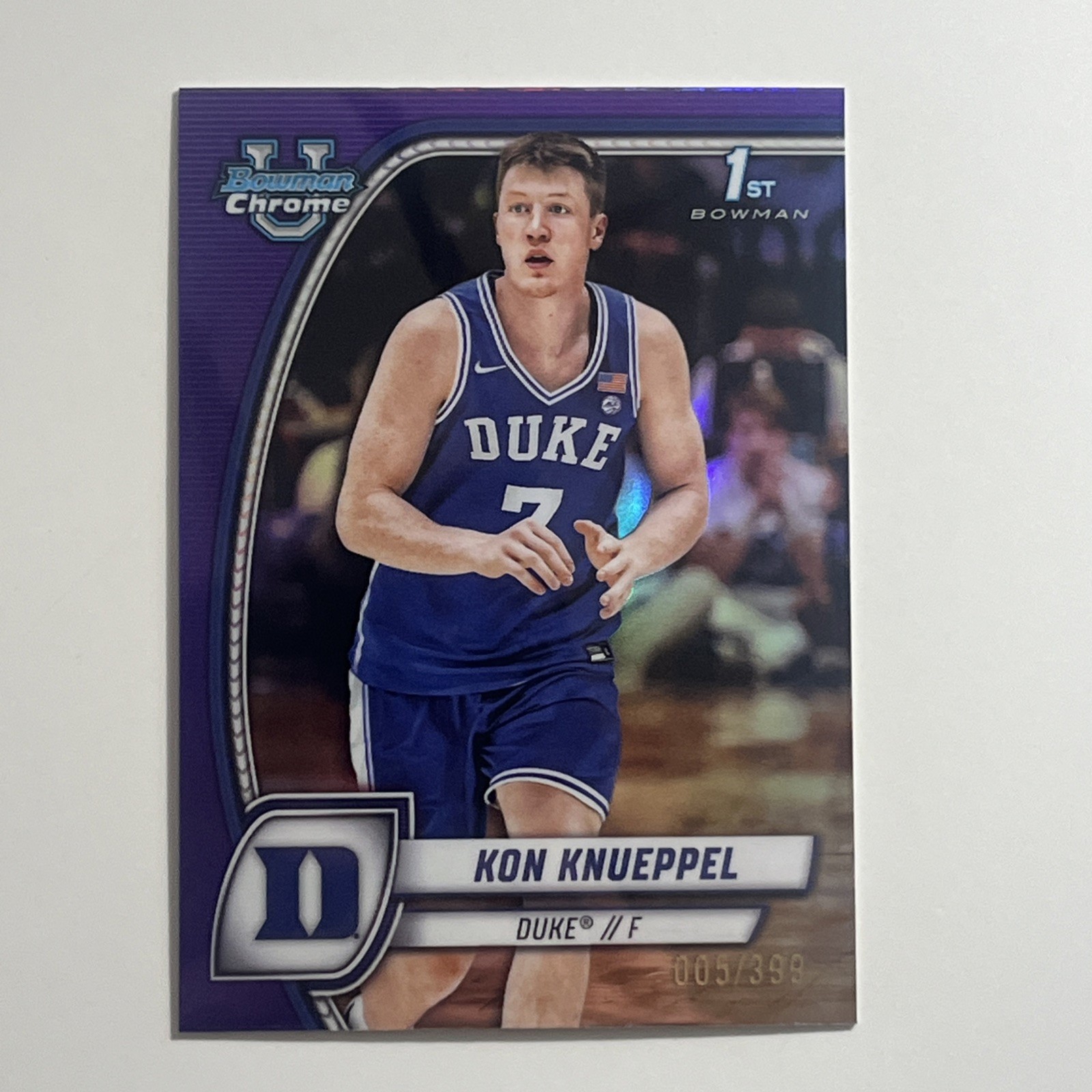 2024-25 Bowman U Chrome Purple Refractor /399 Kon Knueppel #48