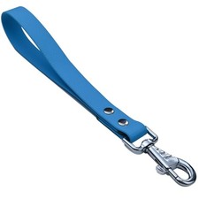 Short Dog Leash Heavy Duty Metal Hook, Waterproof PVC Wide Tab for Breeds Do...