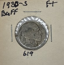 1930-S Fine+ Buffalo Nickel, Item 619