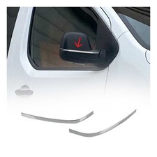 Spiegelkappen Leiste für Opel Vivaro B 2014-2019 Edelstahl Silber 2tlg