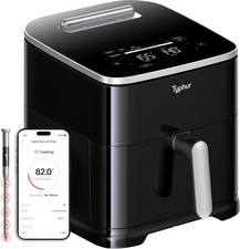 Typhur 8QT Sync Air Fryer with Built-In Wireless Meat Thermometer, 9-In-1 Smart 