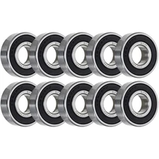 NICHE Wheel Bearing 6203-2RS 17x40x12mm Single Row Deep Groove 10 Pack