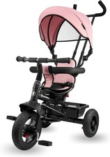 Toddler Tricycle with Parent Handle - Adjustable Push Bar Trike