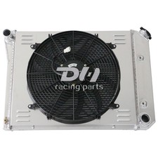 Alu 3row Radiatorshroudfan For 68-74 Chevy Nova70-81 Camaro75-87 El Camino