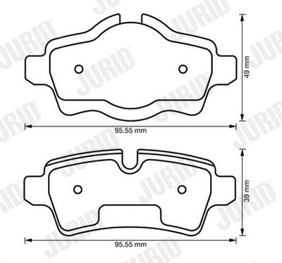 573200J JURID brake pad set, disc brake for MINI, MITSUBISHI