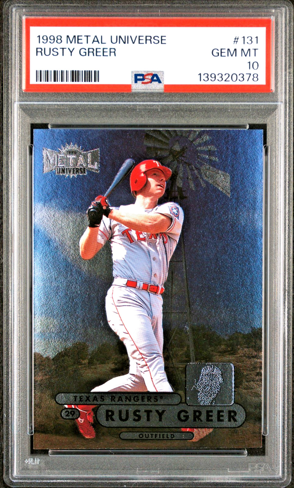 1998 Metal Universe #131 Rusty Greer 💎 PSA 10 Gem Mint 💎 POP 1!!