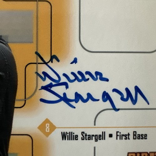 1999 UPPERDECK SP AUTHENTIC WILLIE STARGELL ON CARD AUTO BLUE INK PIRATES HOF - Picture 2 of 4