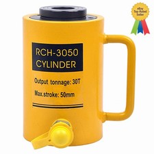 ✅30 Ton Hydraulic Cylinder Hollow Jack 2" 50mm Single Acting Stroke Ram Jack New